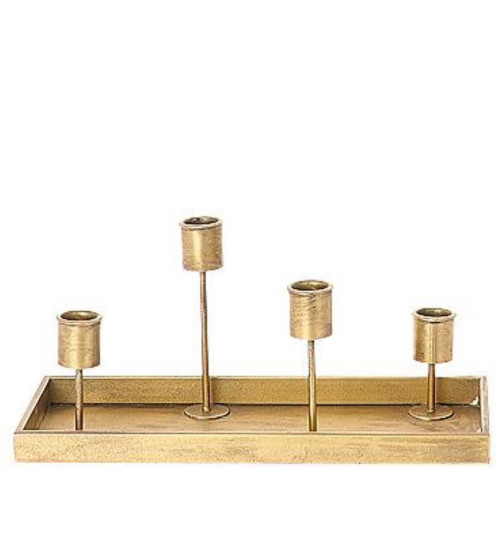 Kerzenleuchter -Faro- Metall 13x30cm gold