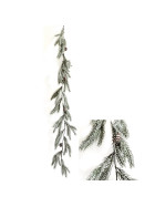 Girlande -Pine Needle- 190cm gr&uuml;n-snowy