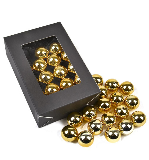 Streu-Deko -Perlen- 18er-Set Kunststoff 20mm gold