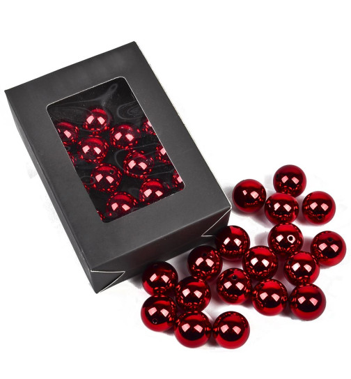 Streu-Deko -Perlen- 18er-Set Kunststoff 20mm rot
