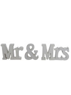 Schriftzug Mr&amp;Mrs- Holz 34cm weiss