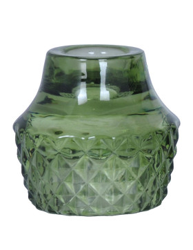 Kerzenhalter Glas 6cm grün