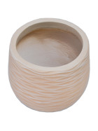 Blumentopf -Havanna- Fibre-Clay 24x26cm braun