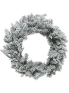 Tannenkranz -Snowy- Kunststoff 80cm gr&uuml;n-weiss