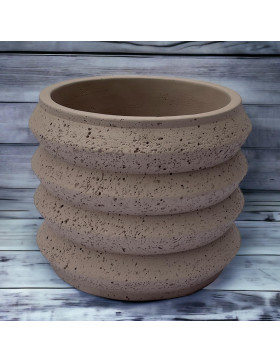 Blumentopf -Pato- Keramik 10x13cm creme