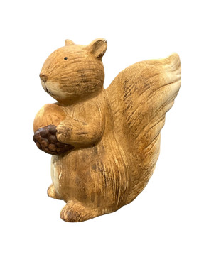 Eichhörnchen Figur Keramik 19cm braun