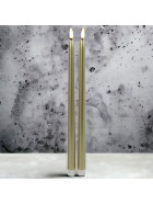 LED Tafelkerze -Gothic- 2er-Set Timer 38cm gold