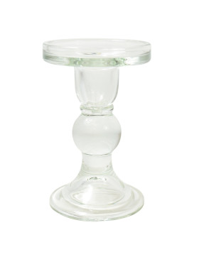 Kerzenhalter -Nyssa- Glas 14cm klar