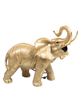 Tischlampe -Elefant- Resin 35x29cm gold