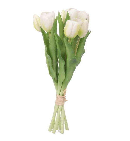 Tulpen Strauss Kunstblume 31cm weiss
