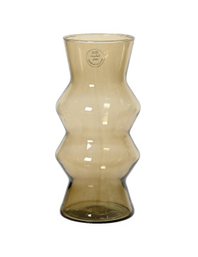 Vase -Darna- Glas 26x13cm braun