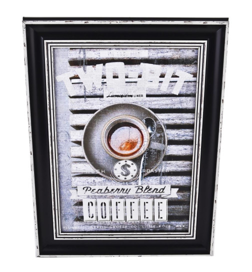 Wandbild -Coffee Vintage Three- 40x30cm schwarz
