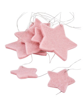 Sterne Deko-Girlande Filz 100cm rosa